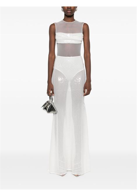 White sequinned mesh gown Alex perry - women ALEX PERRY | D1438WHT